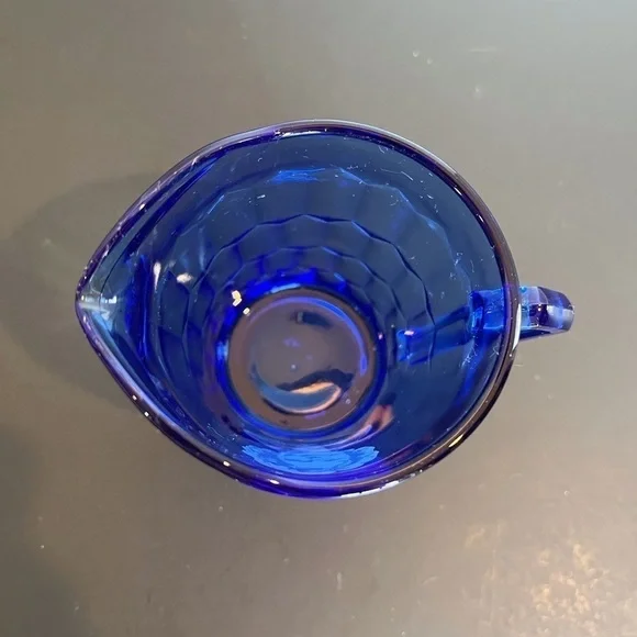 Shirley Temple Miniature Cobalt Blue Glass Cream Pitcher